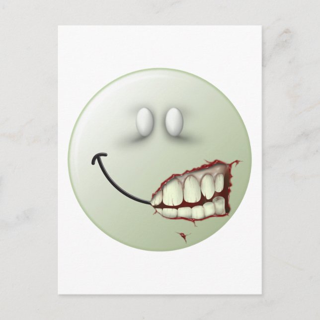 Zombie Face Postcard (Front)