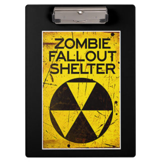 Zombie Fallout Shelter Walking Clipboard