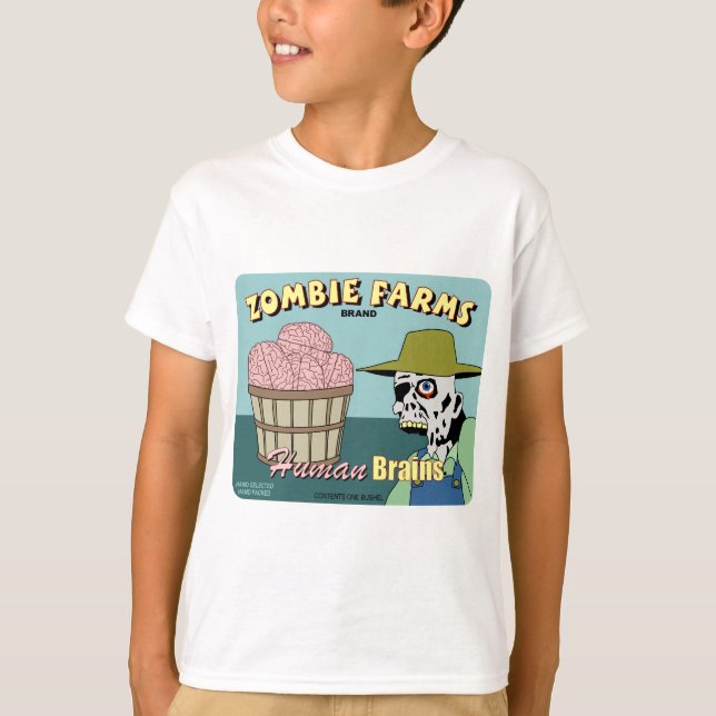 Zombie Farms Fruit Crate Label T-Shirt (Front)