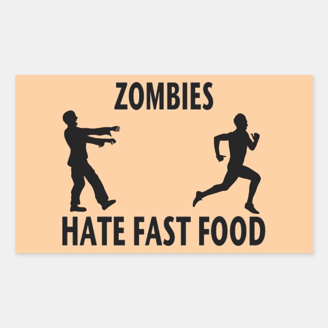 Zombie Fast Food Rectangular Sticker (Front)