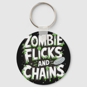 Zombie Flicks And Chains Funny Disc Golf Zombie Lo Key Ring