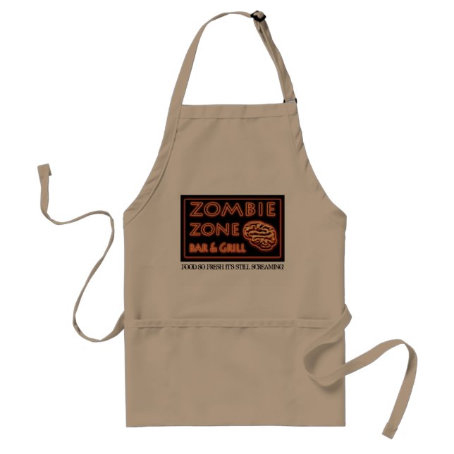 Zombie Food So Fresh Still Screaming Halloween Standard Apron (Front)