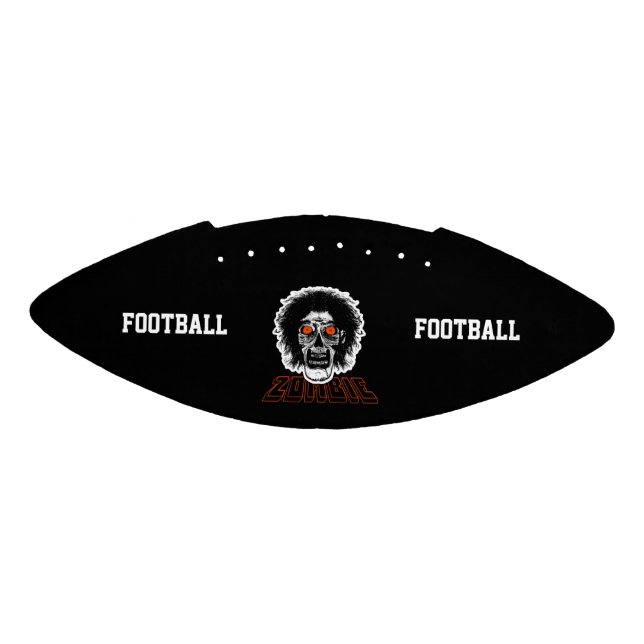 Zombie Football -Black & White Red American Football (Panel)