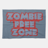Zombie Free Zone custom kitchen towel