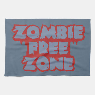 Zombie Free Zone custom kitchen towel