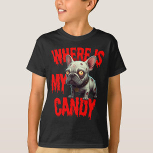 Zombie French Bulldog Halloween T-Shirt
