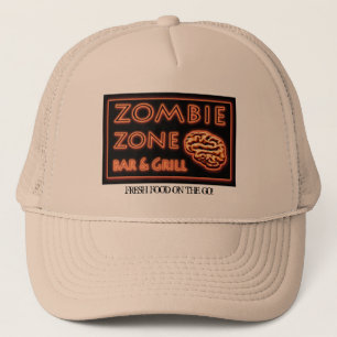 Zombie Fresh Food On The Go Halloween Humour Trucker Hat