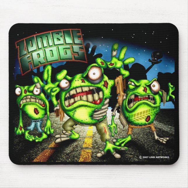 Zombie Frogs Mouse Pad (Front)