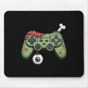 Zombie Gamer Controller With Eyell And Halloween G Mouse Mat
