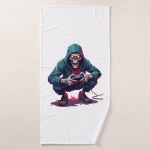 Zombie Gamer � Funny Halloween Gaming Shirt Bath Towel