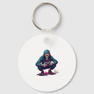 Zombie Gamer � Funny Halloween Gaming Shirt Key Ring