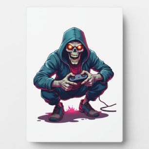 Zombie Gamer � Funny Halloween Gaming Shirt Plaque