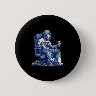 Zombie Gamer Halloween Costume Gaming Video-game C 6 Cm Round Badge