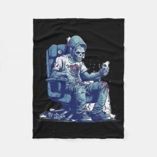 Zombie Gamer Halloween Costume Gaming Video-game C Fleece Blanket