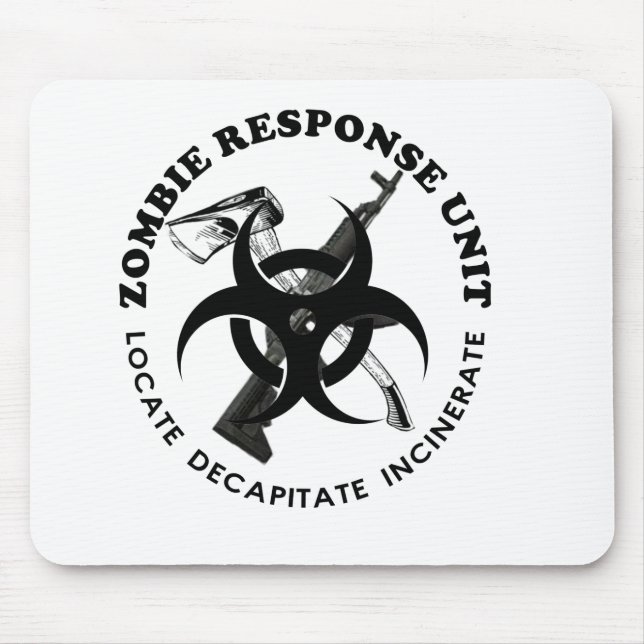 Zombie Gift Response Team Gifts Customise Mouse Mat (Front)