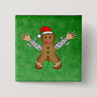 Zombie Gingerbread 15 Cm Square Badge