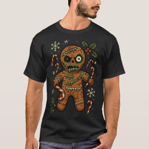Zombie Gingerbread Man Christmas Zombie  T-Shirt