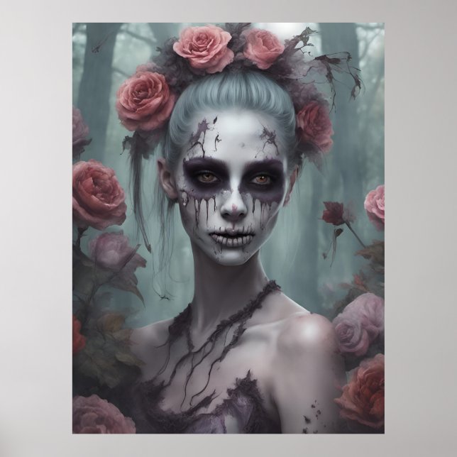 Zombie Girl in the Roses  Poster (Front)