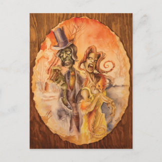 Zombie girl postcard