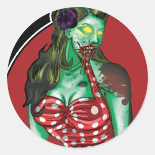 Zombie Girl Sticker