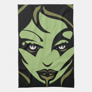 Zombie Girl Towel Cool Halloween Zombie Tea Towels