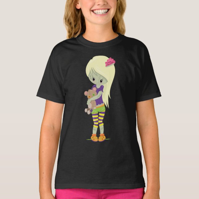 Zombie Girls' Hanes TAGLESS® T-Shirt (Front)