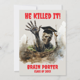 Zombie Graduation Party Invitation