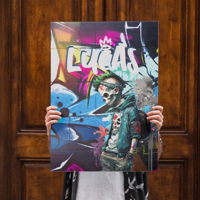 Zombie Graffiti Room Décor Monogram Door  Poster (Creator Uploaded)