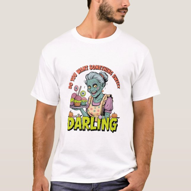 Zombie Grandma – Sweet Halloween Darling T-Shirt (Front)