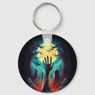 Zombie Grave Horror Key Ring