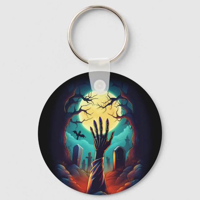 Zombie Grave Horror Key Ring (Front)