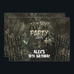 Zombie Graveyard Birthday Party Invitations<br><div class="desc">Zombie Graveyard Birthday Party Invitations</div>