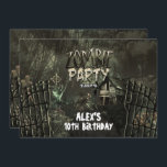 Zombie Graveyard Birthday Party Invitations<br><div class="desc">Zombie Graveyard Birthday Party Invitations</div>