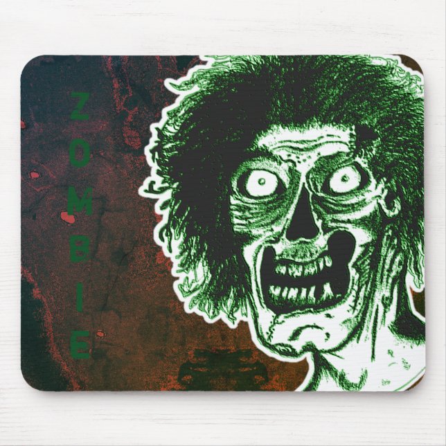 ZOMBIE- Green Mouse Mat (Front)