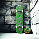 Zombie green slime donuts skateboard<br><div class="desc">Zombie donuts topped with green slime and spider sprinkles</div>