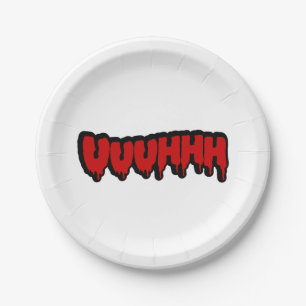 Zombie Groan Paper Plate