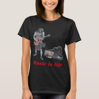 Zombie Guitar Acoustic Musician Fantasy Art Shirts