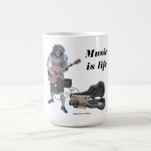 Zombie Guitar Musician Coffee Mug