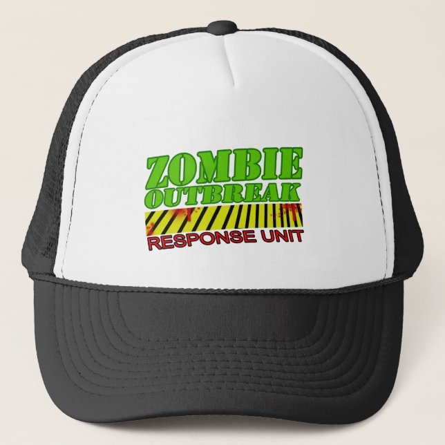 zombie guys girls undead zombies FUNNY ZOMBIE hat (Front)