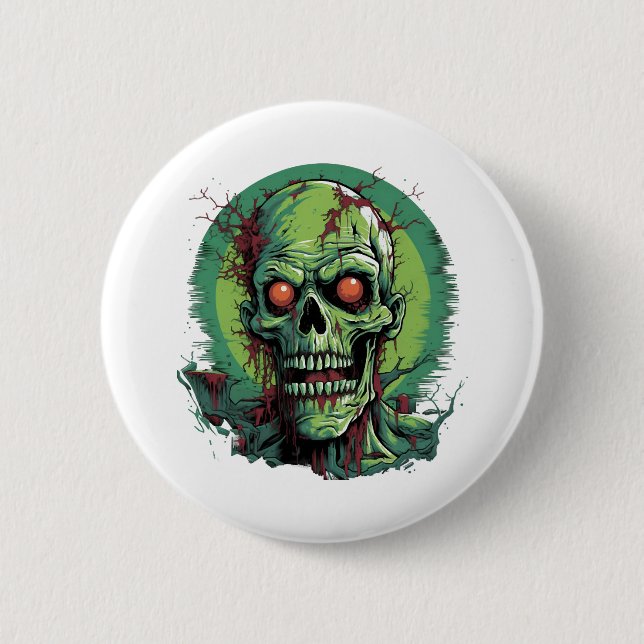 zombie Halloween           6 Cm Round Badge (Front)