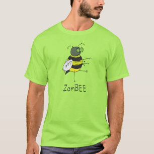 Zombie Halloween Bee Funny Kids T-Shirt