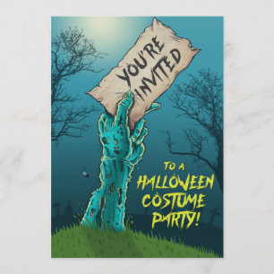 Zombie Halloween Costume Party Invitation