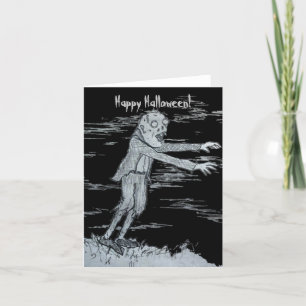Zombie Halloween Holiday Card