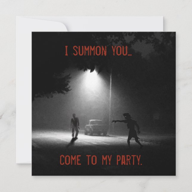 ZOMBIE HALLOWEEN INVITATION by (Front)