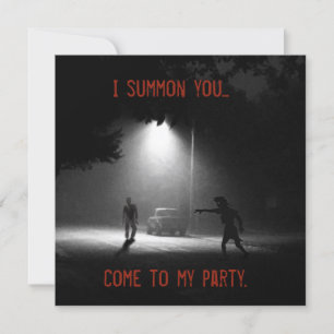 ZOMBIE HALLOWEEN INVITATION by