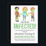 Zombie Halloween kid birthday party invitation<br><div class="desc">Zombie Halloween kid birthday party invitation 
Perfect zombie theme birthday party invitation for any kid party. Change the text to fit your birthday</div>