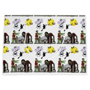 Zombie Halloween Land Large Gift Bag