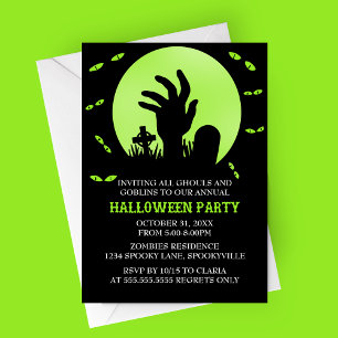 Zombie Halloween Party Invitation