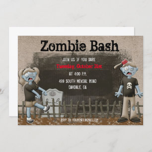 Zombie Halloween Party Invitation
