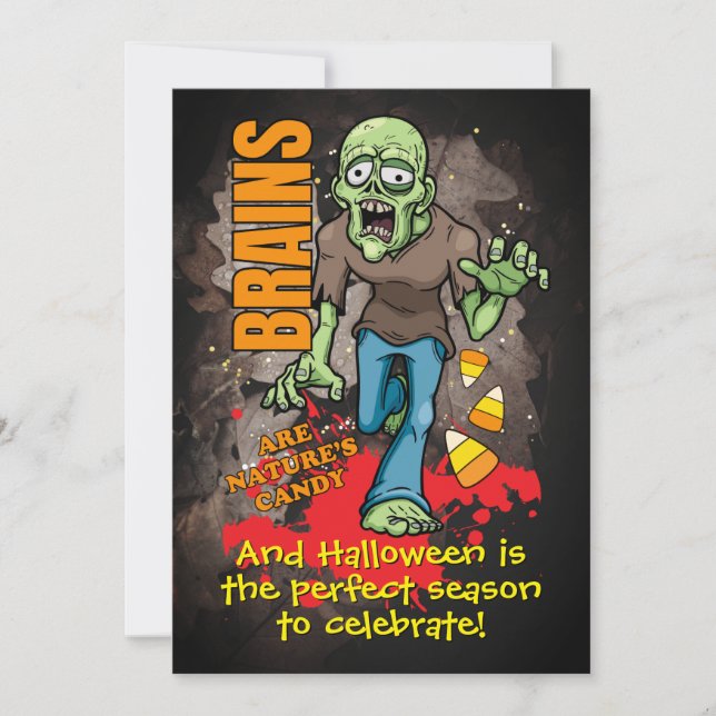 Zombie Halloween Party Invitations (Front)